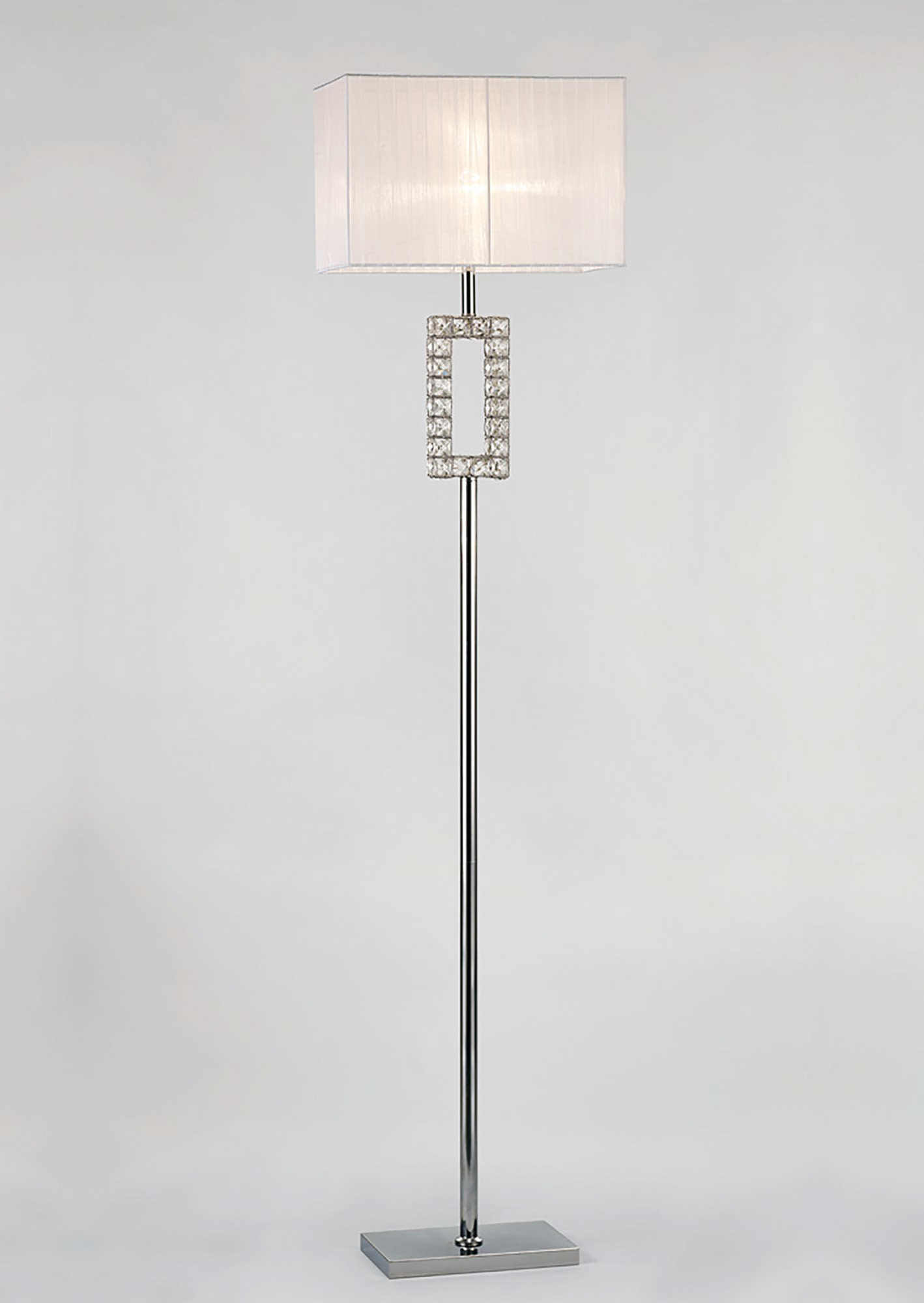 IL31537  Florence Crystal 167cm Floor Lamp 1 Light